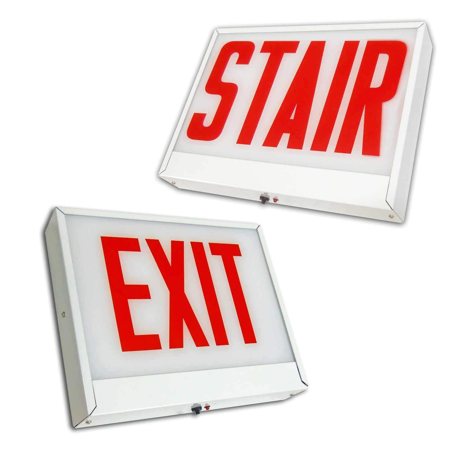 CHICAGO APPROVED STEEL EXIT/STAIR SIGN PFLED-CAXTE