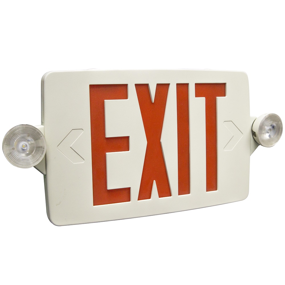 THIN ALL LED EXIT & EMERGENCY THERMOPLASTIC COMBO PFLED-CTXTEU