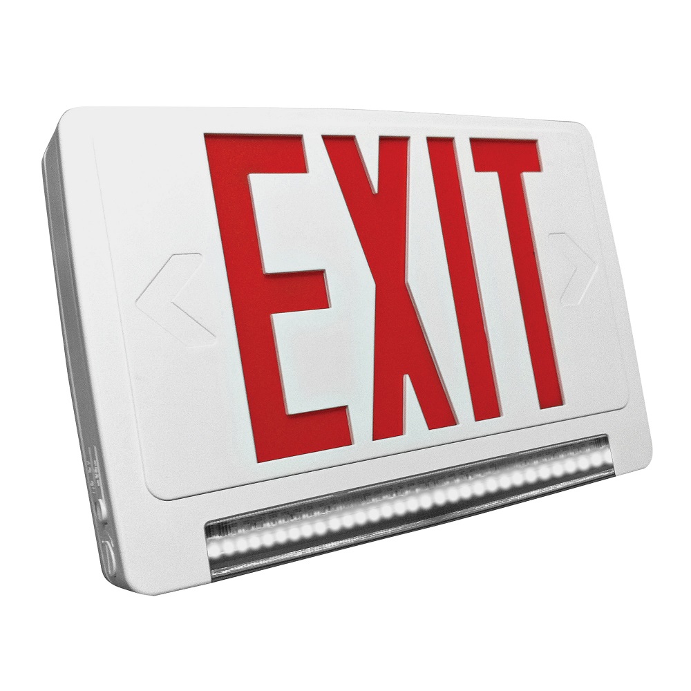 LED EXIT & EMERGENCY LIGHTPIPE THERMOPLASTIC COMBO PFLED-CLPU