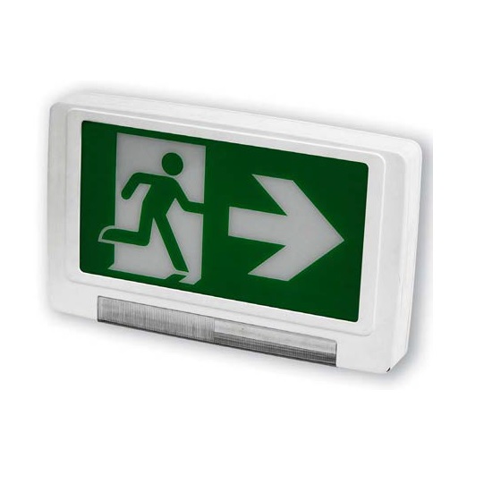 LED RUNNING MAN SIGN & EMERGENCY LIGHTPIPE THERMOPLASTIC COMBO PFLED-RMCLPU