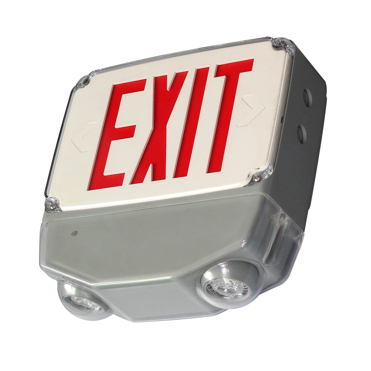 LED EXIT & EMERGENCY POLYCARBONATE COMBO PFLED-CWLEZXTEU