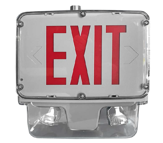 LED HAZARDOUS EXIT & EMERGENCY COMBO PFLED-HLCWLEZU