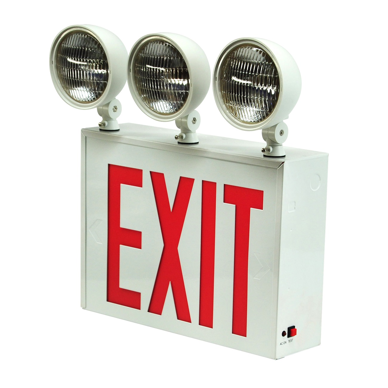 LED EXIT & INCANDESCENT EMERGENCY STEEL COMBO PFLED-CNYXTE
