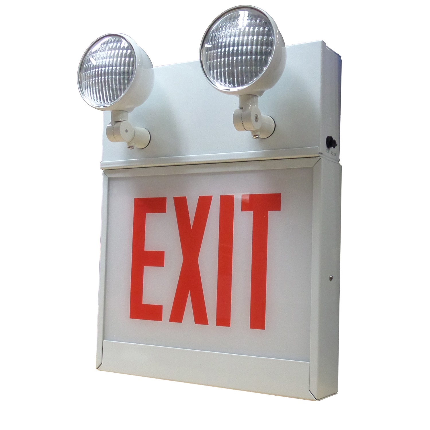 LED EXIT/STAIR SIGN & EMERGENCY STEEL COMBO PFLED-CALEDCXTEU