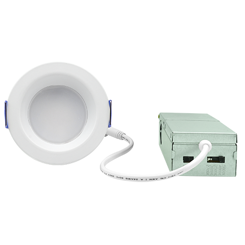 2" Smooth Reflector-Canless Integrated Downlight Fixture-5CCT -Wattage Selectable PFLED-IMODCR2-543L-5CCT