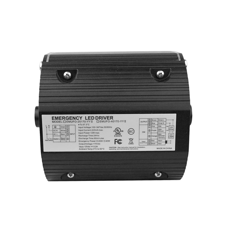 40W Emergency Backup Battery LED Driver For UFO High Bay