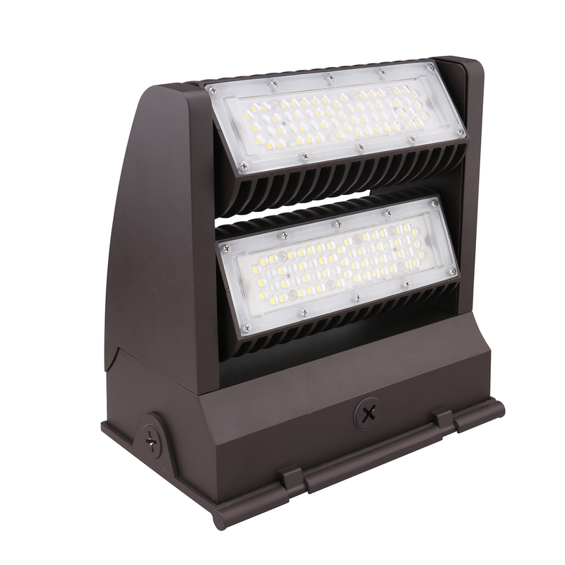 120W LED Rotatable Wall Pack Light Brown Housing AC 120-277V CCT 5000K