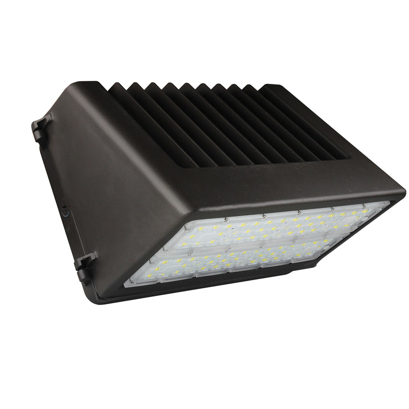 100W LED Full Cut Off Wall Pack Light AC 100-277V CCT 5000K With Photocell