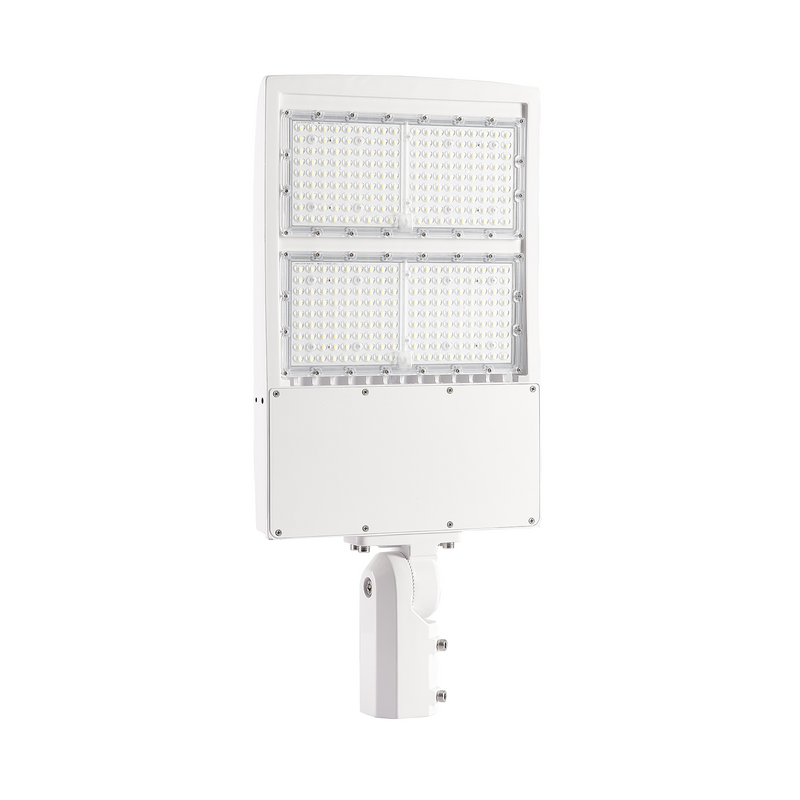 300W/240W/200W LED Shoebox Light White Housing AC 120-277V CCT 5000K
