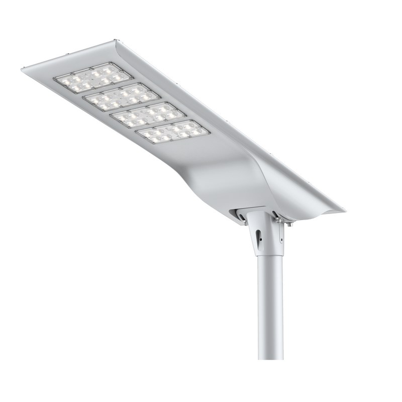100W All in One Solar Street Light- Microwave Motion Sensor+Dusk to Dawn Photocell-CCT 5700K