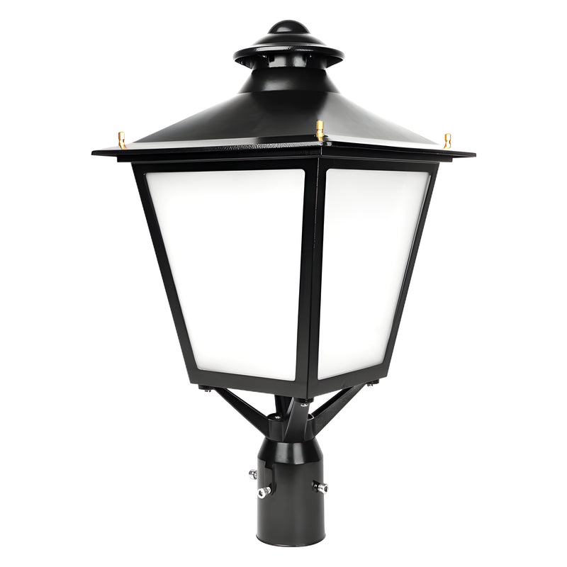LED Decorative Post Light-30W/50W/60W Selectable-3000K/4000K/5000K Tunable-AC 120~277V-Fits Up to 3 Inch Pole Top