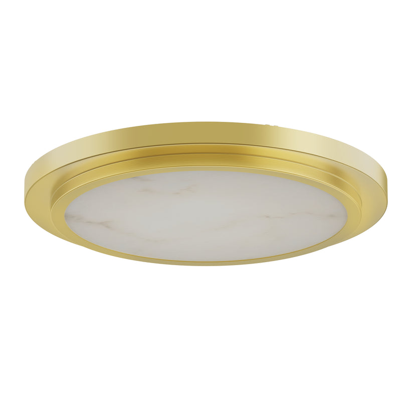 9"/12" Alabaster Flush Mount LED Ceiling Light – Gold Finish